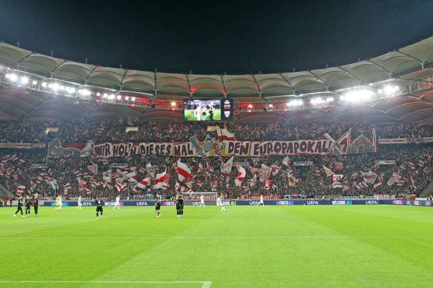 25.09.25 VfB Stuttgart - Celta de Vigo Deutschland, Stuttgart, 25.09.2025, Fussball, UEFA Europa League, VfB Stuttgart - Celta de Vigo: Choreo VfB Kurve.