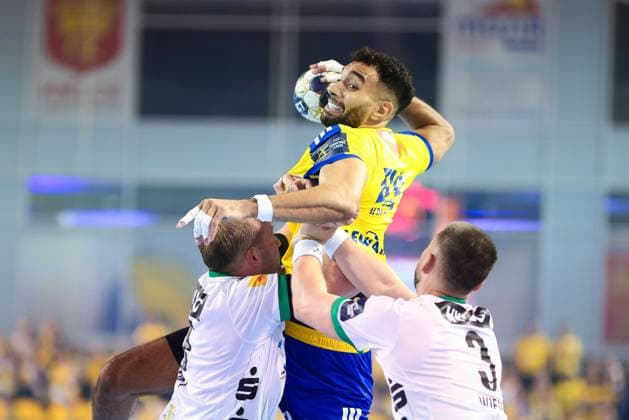 2025.09.25 Kielce Pilka reczna , Liga Mistrzow EHF , sezon 2025 26 Industria Kielce - Fuechse Berlin N z Hassan Kaddah Foto Tomasz Fafara PressFocus 2025.09.25 Kielce Handball , EHF Champions League , 2025 2026 season Industria Kielce - Fuechse Berlin Hassan Kaddah Credit: Tomasz Fafara PressFocus NEWSPIX.PL --- newspix.pl 