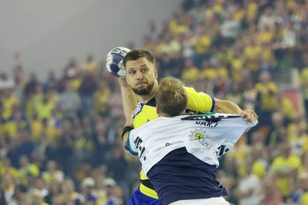 Kielce 25.09.2025 Pilka reczna Liga Mistrzow sezon 2025 2026 kolejka 3 mecz: Industria Kielce - Fuechse Berlin Handball Champions League season 2025 2026 round 3 match: Industria Kielce - Fuechse Berlin NZ Aleks Vlah Fot. Stanislaw Klepka Arena Akcji NEWSPIX.PL --- newspix.pl 