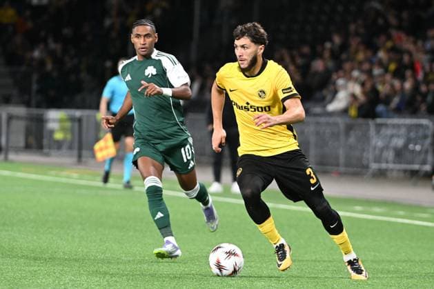 BERN, SWITZERLAND - SEPTEMBER 25: Tete of Panathinaikos l) against Jaouen Hadjam of Young Boys r) during the UEFA Europa League 2025 26 League Phase MD1 match between BSC Young Boys and Panathinaikos FC at Stadion Wankdorf on September 25, 2025 in Bern, Switzerland. Bern Stadion Wankdorf Bern Switzerland Copyright: xJustPictures.ch ManuelxWinterbergerx jp-en-EuSpIm-MWI_3534