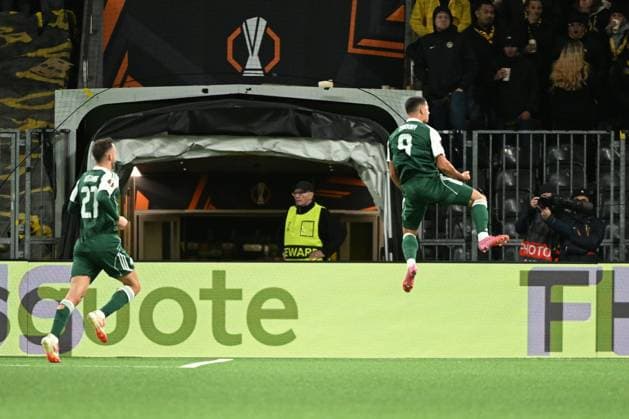 BERN, SWITZERLAND - SEPTEMBER 25: Anass Zaroury of Panathinaikos celebrating his goal 0:2 during the UEFA Europa League 2025 26 League Phase MD1 match between BSC Young Boys and Panathinaikos FC at Stadion Wankdorf on September 25, 2025 in Bern, Switzerland. Bern Stadion Wankdorf Bern Switzerland Copyright: xJustPictures.ch ManuelxWinterbergerx jp-en-EuSpIm-MWI_3565