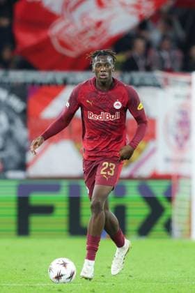 SOCCER - UEFA EL, RBS vs Porto SALZBURG,AUSTRIA,25.SEP.25 - SOCCER - UEFA Europa League, Red Bull Salzburg vs FC Porto. Image shows Joane Gadou (RBS).  GEPAxpictures xMathiasxMandl