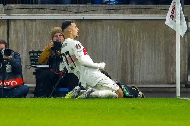 1:0 Tor fuer VfB Stuttgart durch Badredine Bouanani (VfB Stuttgart, 27) , Deutschland, Fussball, UEFA Europa League, 1. Spieltag, 2025 2026, VfB Stuttgart vs. Celta Vigo, 25.09.2025, Arena Stuttgart, Stuttgart, Deutschland Stuttgart Arena Stuttgart Baden-Württemberg Deutschland Copyright: xGrantxHubbsx