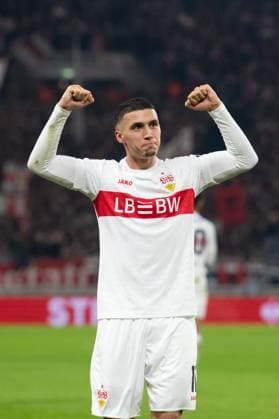 Tor zum 2:0 druch Bilal El Khannouss (VfB Stuttgart, 11), Jubel, Torjubel, bejubelt sein Tor. GER, VfB Stuttgart vs. Celta Vigo, Fussball, UEFA Europa League, Herren, 1. Spieltag, Spielzeit 2025 2026, 25.09.2025, GER, VfB Stuttgart vs. Celta Vigo, Fussball, UEFA Europa League, Herren, 1. Spieltag, Spielzeit 2025 2026, 25.09.2025 Stuttgart Copyright: xEibner-Pressefoto WolfgangxFrankx EP_WFK