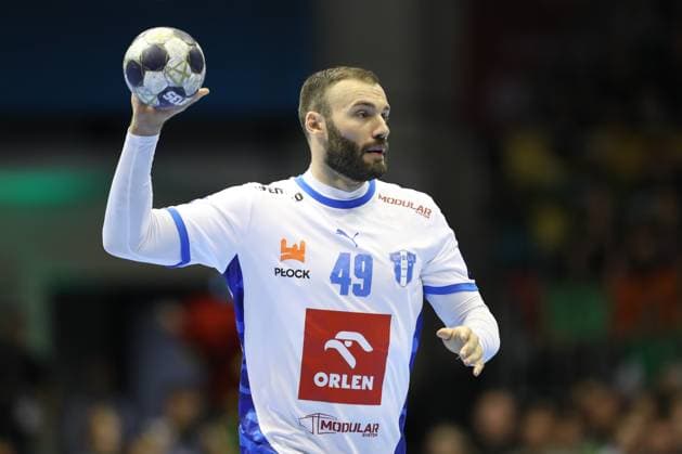 25.09.2025, xtgx, Handball, EHF Champions League, SC Magdeburg - Wisla Plock v.l. Zoltan Szita (Plock, 49) Magdeubrg