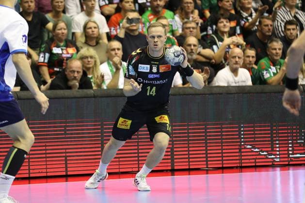 25.09.2025, xtgx, Handball, EHF Champions League, SC Magdeburg - Wisla Plock v.l. Omar Ingi Magnusson (Magdeburg, 14) Magdeubrg