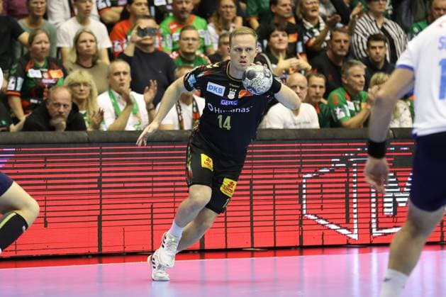 25.09.2025, xtgx, Handball, EHF Champions League, SC Magdeburg - Wisla Plock v.l. Omar Ingi Magnusson (Magdeburg, 14) Magdeubrg