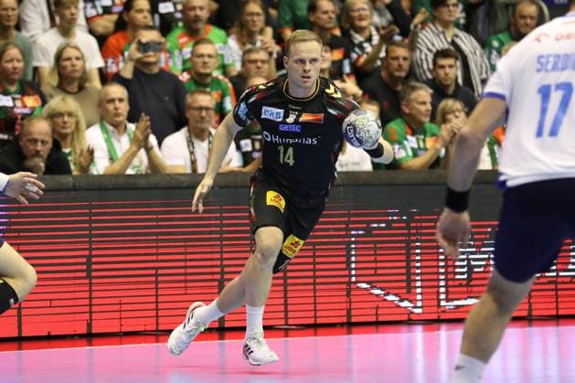 25.09.2025, xtgx, Handball, EHF Champions League, SC Magdeburg - Wisla Plock v.l. Omar Ingi Magnusson (Magdeburg, 14) Magdeubrg