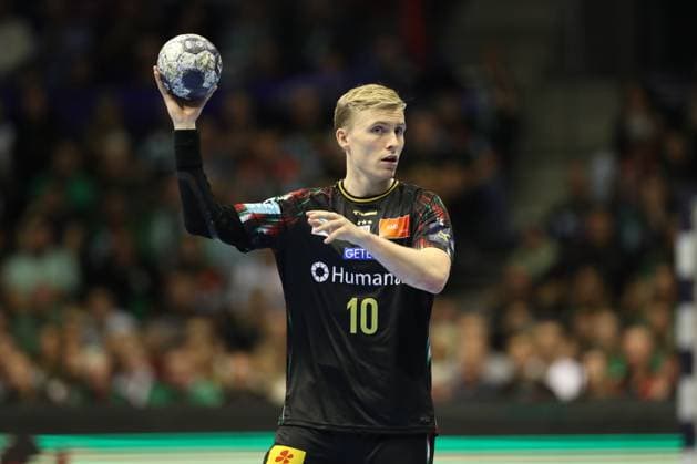 25.09.2025, xtgx, Handball, EHF Champions League, SC Magdeburg - Wisla Plock v.l. Gisli Thorgeir Kristjansson (Magdeburg, 10) Magdeubrg