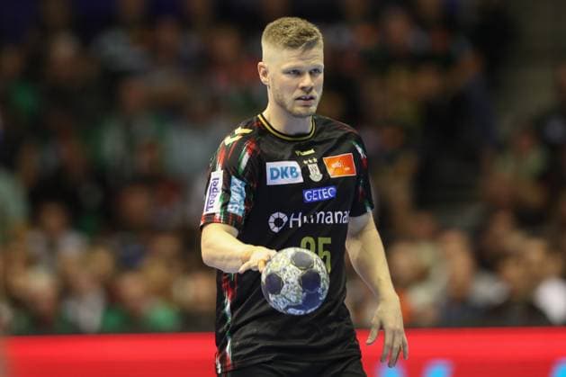 25.09.2025, xtgx, Handball, EHF Champions League, SC Magdeburg - Wisla Plock v.l. Sebastian Barthold (Magdebug, 25) Magdeubrg