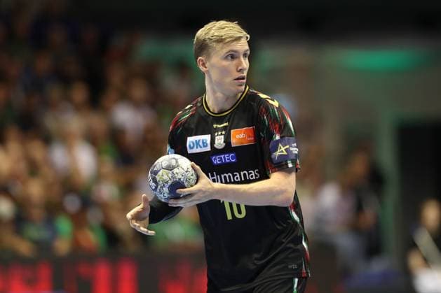 25.09.2025, xtgx, Handball, EHF Champions League, SC Magdeburg - Wisla Plock v.l. Gisli Thorgeir Kristjansson (Magdeburg, 10) Magdeubrg