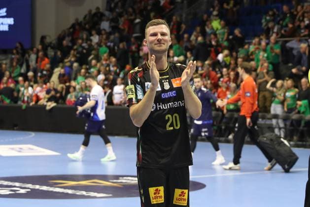 25.09.2025, xtgx, Handball, EHF Champions League, SC Magdeburg - Wisla Plock v.l. Philipp Weber (Magdeburg, 20) Jubel ueber den Sieg, Jubel nach Spielende Magdeubrg