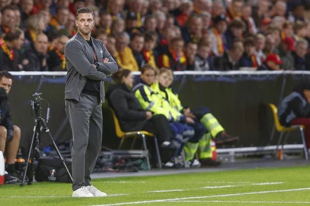 DEVENTER , 25-09-2025 , Stadium De Adelaarshorst , season 2025 2026 , UEFA Europa League League phase . match between Go Ahead Eagles and FCSB, final result 0-1, Picture shows GA Eagles trainer coach Melvin Boel Go Ahead Eagles - FCSB  x31196171x Copyright: