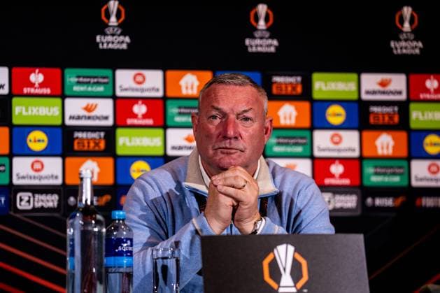UTRECHT, NETHERLANDS - SEPTEMBER 25: FC Utrecht head coach Ron Jans attends a press conference, PK, Pressekonferenz after the UEFA Europa League 2025 26 League Phase MD1 match between FC Utrecht and Olympique Lyonnais at Stadion Galgenwaard on September 25, 2025 in Utrecht, Netherlands. (Photo by Rene Nijhuis) SPO  Copyright: xRenexNijhuis