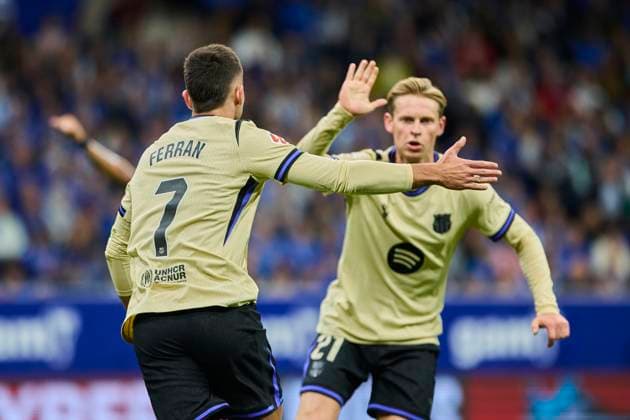 Real Oviedo v FC Barcelona, Barca - LaLiga EA Sports OVIEDO, SPAIN - SEPTEMBER 25: Ferran Torres of FC Barcelona celebrates after scoring his team s second goal during to the LaLiga EA Sports match between Real Oviedo and FC Barcelona at Carlos Tartiere stadium on September 25, 2025 in Oviedo, Spain. (Photo by Diego Simon Photo Players Images Magara Press) Oviedo Estadio Carlos Tartiere Spain Copyright: xDiegoxSimonx