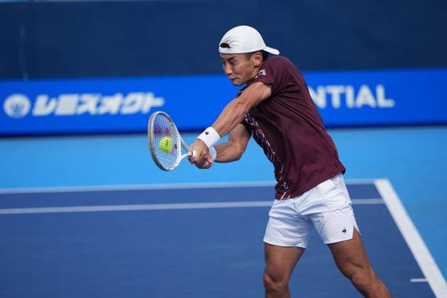 Tokyo, Japan. 25th September, 2025. Japan s Sho Shimabukuro defeated Czechia s Tomas Machac 6-3, 7-6 in Tokyo at the ATP500 Kinoshita Group Japan Open Tennis Championships 2025. Noxthirdxpartyxsales  aflo_304721399