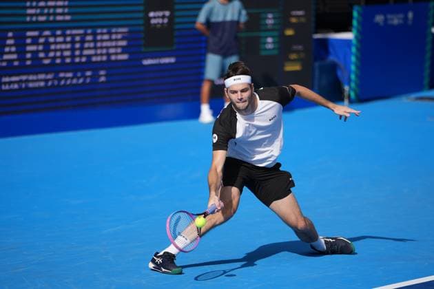 Tokyo, Japan. 25th September, 2025. Taylor Fritz of USA Beats Gabriel Diallo of canada 6-4 3-6 6-7 in Men s singles match in Tokyo at the ATP500 Kinoshita Group Japan Open Tennis Championships 2025. Noxthirdxpartyxsales  aflo_304723445