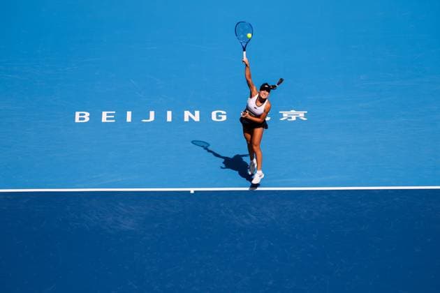 BEIJING, CHINA - SEPTEMBER 26: Kamilla Rakhimova of Russia returns a shot in the Women s Singles Round of 64 match against Coco Gauff of the United States on day 5 of the 2025 China Open at National Tennis Center on September 26, 2025 in Beijing, China.  Copyright: xVCGx 111593310230