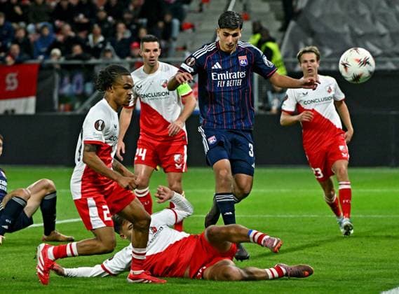 Match Europa League Utrecht - OL PHOTOPQR LE PROGRES Stéphane GUIOCHON - 25 09 2025 - Match Europa League Utrecht - OL -Au Pays Pays à Utrecht match de l Europa League saison 2025-2026 Utrecht - OL ici Mathys De Carvalho France  Copyright: xPHOTOPQR LExPROGRES MAXPPPxStéphanexGUIOCHONx 20250926LPL8330 20250926LPL8330