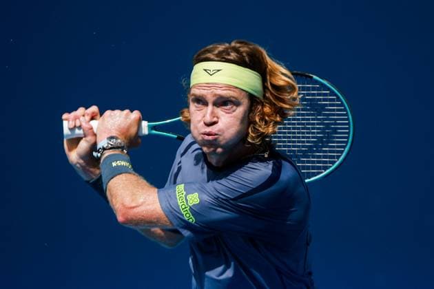 BEIJING, CHINA - SEPTEMBER 26: Andrey Rublev returns a shot in the Men s Singles Round of 32 match against Flavio Cobolli of Italy on day 5 of the 2025 China Open at National Tennis Center on September 26, 2025 in Beijing, China.  Copyright: xVCGx 111593311791