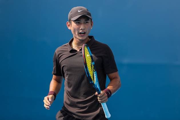 BEIJING, CHINA - SEPTEMBER 26: Shang Juncheng of China reacts in the Men s Singles Round of 32 match against Arthur Cazaux of France on day 5 of the 2025 China Open at National Tennis Center on September 26, 2025 in Beijing, China.  Copyright: xVCGx 111593321262