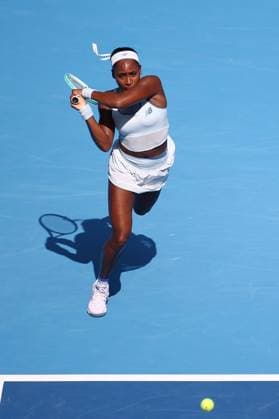 BEIJING, CHINA - SEPTEMBER 26: Coco Gauff of the United States competes in the Women s Singles Round of 64 match against Kamilla Rakhimova of Russia on day 5 of the 2025 China Open at National Tennis Center on September 26, 2025 in Beijing, China.  Copyright: xVCGx 111593317478