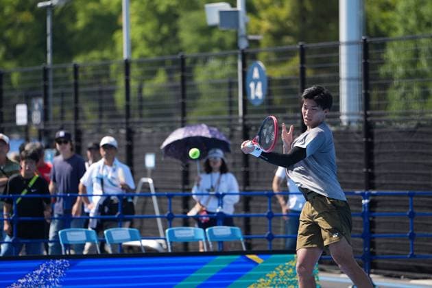 India s Rohan Bopanna and partner japan s Takeru Yuzuki???????? during the practise session ahead of their 2nd round match in Men s Doubles in Japan open tennis tournament ATP500 2025 at Ariake Tennis stadium in Tokyo, Japan on September 26, 2025  Copyright: xRanjithxKumar IPAxSportx xipa-agency.netx xx IPA_65760973 IPA_Agency_IPA65760973