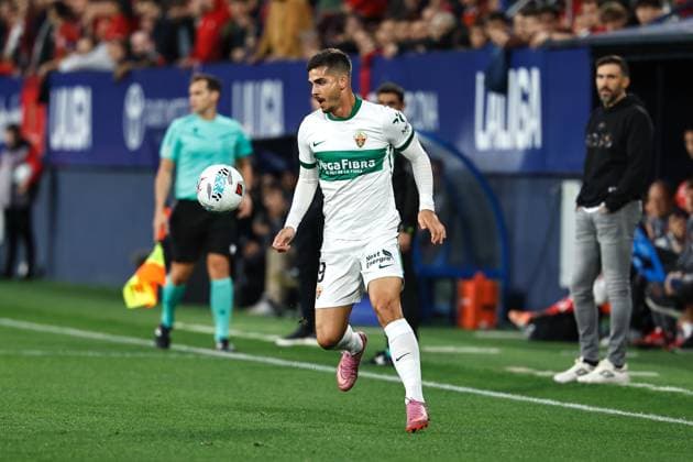Andre Silva (Elche), SEPTEMBER 25, 2025 - Football Soccer : Spanish La Liga EA Sports match between CA Osasuna - Elche CF at the Estadio El Sadar in Pamplona, Spain. Noxthirdxpartyxsales  aflo_304823287