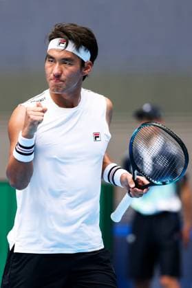 BEIJING, CHINA - SEPTEMBER 26: Yunchaokete Bu of China reacts in the Men s Singles Round of 32 match against Alex De Minaur of Australia on day 5 of the 2025 China Open at National Tennis Center on September 26, 2025 in Beijing, China.  Copyright: xVCGx 111593329738