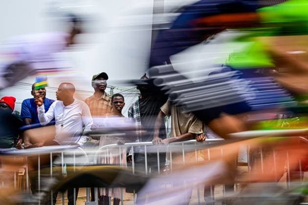 supporters during the u23 men road race (164,6 km) at the cycling road World Championships in Kigali, Rwanda, Friday 26 September 2025. The 2025 UCI Road World Championships take place from 21 to 28 September in Kigali, Rwanda. DIRKxWAEM  x135324106x