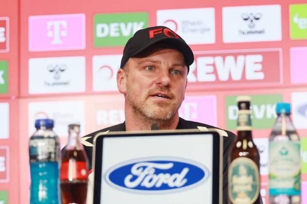 1. FC Köln 1. FC Köln, Pressekonferenz zum Heimspiel gegen den VFB Stuttgart, Lukas Kwasniok (1. FC Köln). 26.09.2025, Bild: