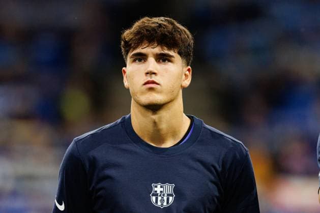 Pau Cubarsi seen during LaLiga EA SPORTS game between teams of Real Oviedo and FC Barcelona, Barca at Carlos Tartiere Stadium (Maciej Rogowski Ball Raw Images) Oviedo Carlos Tartiere Stadium Spain Copyright: xMaciejxRogowskix maciejrogowski_oviedobarcelona_2526-190