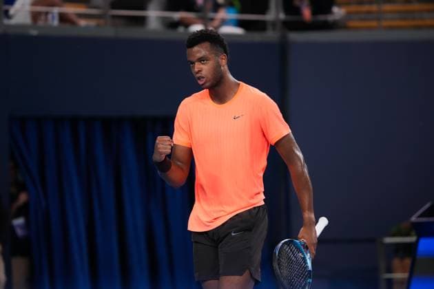 BEIJING, CHINA - SEPTEMBER 26: Giovanni Mpetshi Perricard of France competes in the Women s Singles Round of 32 match against Lorenzo Musetti of Italy on day 5 of the 2025 China Open at National Tennis Center on September 26, 2025 in Beijing, China.  Copyright: xVCGx 111593375997