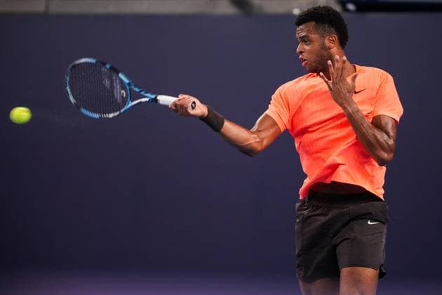 BEIJING, CHINA - SEPTEMBER 26: Giovanni Mpetshi Perricard of France competes in the Women s Singles Round of 32 match against Lorenzo Musetti of Italy on day 5 of the 2025 China Open at National Tennis Center on September 26, 2025 in Beijing, China.  Copyright: xVCGx 111593374548