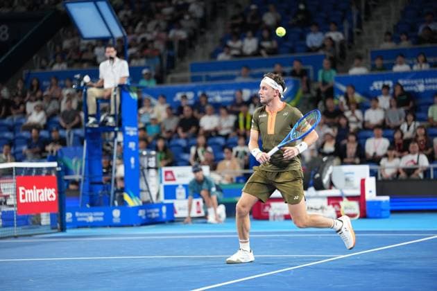 Norway s Casper Ruud beat Italy s Matteo Berrettini in Men s singles 2nd round match in Japan open tennis tournament ATP500 2025 at Ariake Tennis stadium in Tokyo, Japan on September 26, 2025  Copyright: xRanjithxKumar IPAxSportx xipa-agency.netx xx IPA_65778970 IPA_Agency_IPA65778970