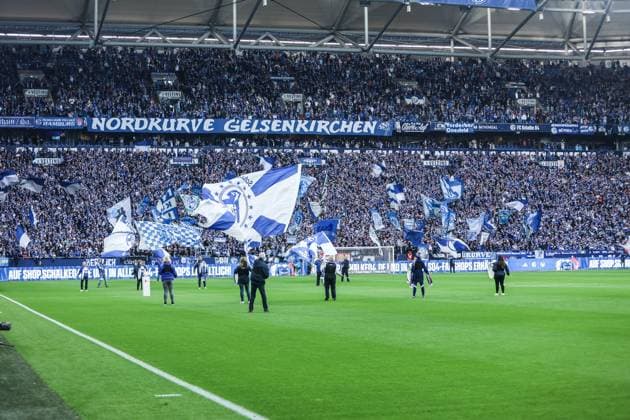 Fussball, 2. Bundesliga Saison 2025 2026 7. Spieltag FC Schalke 04 - SpVgg Greuther Fürth 26.09.2025, VELTINS-Arena Fans FC Schalke 04 Gelsenkirchen VELTINS-Arena Nordrhein-Westfalen Deutschland