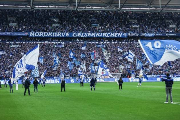 Fussball, 2. Bundesliga Saison 2025 2026 7. Spieltag FC Schalke 04 - SpVgg Greuther Fürth 26.09.2025, VELTINS-Arena Fans FC Schalke 04 Gelsenkirchen VELTINS-Arena Nordrhein-Westfalen Deutschland