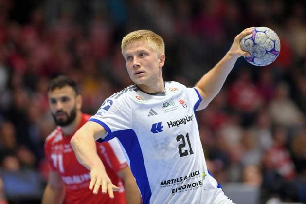 Frederik Bo Andersen (HSV Hamburg 21) beim Wurf , GER, MT Melsungen - Handball Verein Hamburg, Handball, 1. Bundesliga, 6. Spieltag, Saison 2025 2026, 26.09.2025, GER, MT Melsungen - HSV Hamburg, Handball, 1. Bundesliga, 6. Spieltag, Saison 2025 2026, 26.09.2025 Kassel Copyright: xEibner-Pressefotox xRolandxSippelx EP_RSL