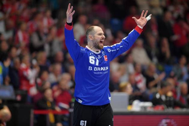 Jubel bei Laszlo Bartucz (MT Melsungen 61) , GER, MT Melsungen - Handball Verein Hamburg, Handball, 1. Bundesliga, 6. Spieltag, Saison 2025 2026, 26.09.2025, GER, MT Melsungen - HSV Hamburg, Handball, 1. Bundesliga, 6. Spieltag, Saison 2025 2026, 26.09.2025 Kassel Copyright: xEibner-Pressefotox xRolandxSippelx EP_RSL