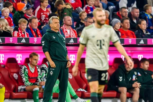 GER, DFB, FC Bayern Muenchen vs. SV Werder Bremen 26.09.2025, Allianz Arena, Muenchen, GER, DFB, FC Bayern Muenchen vs. SV Werder Bremen , im Bild Horst Steffen (Trainer Werder Bremen)