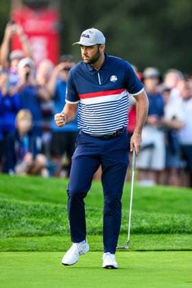 250926 Scottie Scheffler of Team USA during a foursome match on day 1 of the Ryder Cup on September 26, 2025 in New York. Photo: Jesper Zerman BILDBYRAN kod JZ JZ0617 golf ryder cup day 1 bbeng Copyright: JESPERxZERMAN BB250926JZ054