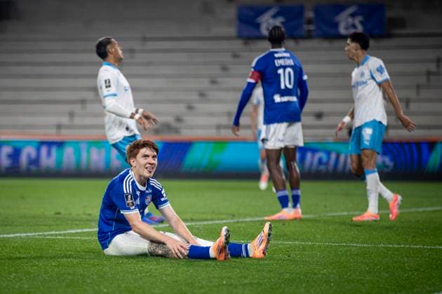 FOOTBALL: Ligue 1 Racing Strasbourg vs Marseille. 26 09 2025 STADE DE LA MEINAU Valentin Barco 32 (RCS)  Copyright: xElyxandroxCEGARRAx