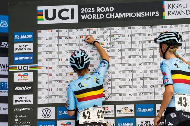 2025 UCI Road World Championships Kigali Rwanda 2025 UCI Road World Championships Kigali Rwanda - Women Junior Road Race - Kigali - Kigali 74 km - 27 09 2025 - Auke De Buyser (Belgium) - photo Luca Bettini SprintCyclingAgency 2025 Kigali Rwanda  Copyright: xLucaxBettinix xSprintcyclingagencyx