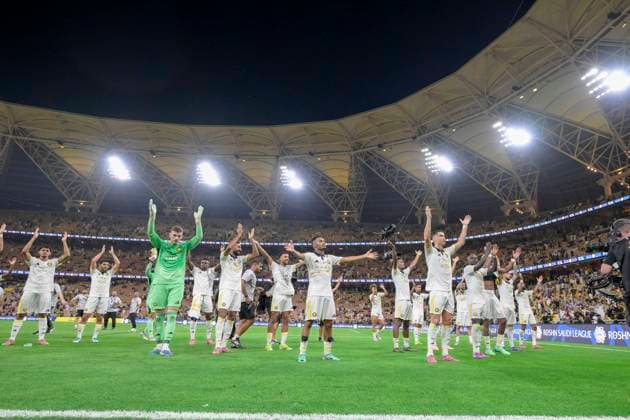 JEDDAH, SAUDI ARABIA - SEPTEMBER 26: Players of Al Nassr after the Saudi Pro League match between Al Ittihad and Al Nassr at King Abdullah Sports City on September 26, 2025 in Jeddah, Saudi Arabia. (Photo by Khalid Alhaj) SPO  Copyright: xKhalidxAlhaj