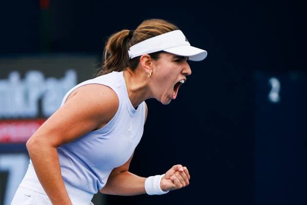 BEIJING, CHINA - SEPTEMBER 27: Camila Osorio of Colombia competes in the Women s Singles Round of 64 match against Anna Kalinskayaya on day 6 of the 2025 China Open at National Tennis Center on September 27, 2025 in Beijing, China.  Copyright: xVCGx 111593503162