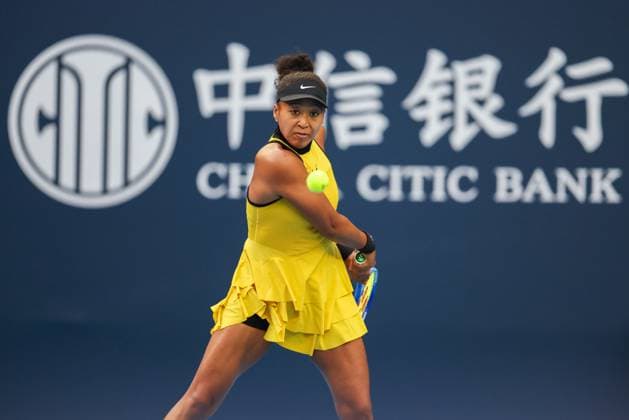 BEIJING, CHINA - SEPTEMBER 27: Naomi Osaka of Japan competes in the Women s Singles Round of 64 match against Allaksandra Sasnovich on day 6 of the 2025 China Open at National Tennis Center on September 27, 2025 in Beijing, China.  Copyright: xVCGx 111593526168