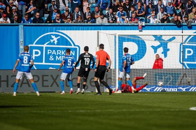 Nicht im Bild Emre Aytun (Havelse) trifft zum 0:1; GER, FC Hansa Rostock vs. TSV Havelse, Fußball, Männer, 3. Liga, 08.Spieltag, Spielzeit 2025 2026, 27.09.2025 Rostock Ostseestadion Mecklenburg - Vorpommern Deutschland