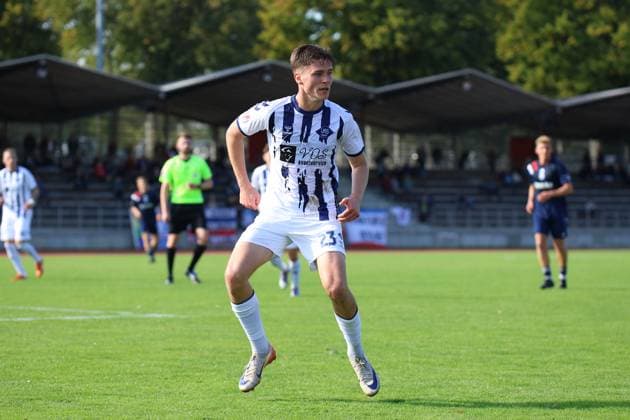 Fußball I Herren I Saison 2025 2026 I Regionalliga Nord I 11. Spieltag I 1. FC Phönix Lübeck - VfB Oldenburg I 27.09.2025 Willem-Hendrik Hoffrogge (23, VfB Oldenburg) Lübeck Buniamshof Schleswig-Holstein Deutschland Copyright: xLobeca MarcelxLienstädtx