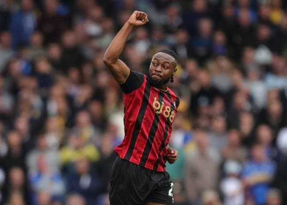 Premier League Leeds United v Bournemouth Antoine Semenyo of Bournemouth celebrates his goal to make it 0-1 during the Premier League match Leeds United vs Bournemouth at Elland Road, Leeds, United Kingdom, 27th September 2025 (Photo by Richard Bierton News Images) Leeds Elland Road West Yorkshire United Kingdom Copyright: xRichardxBierton NewsxImagesx
