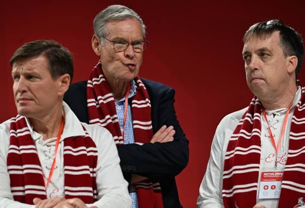 27.09.2025 , xophax, Fussball 1.Bundesliga, 1.FC Koeln Mitgliederversammlung , Präsidentenwahl. Rhein Energie Stadion Jahreshauptversammlung am Samstag den 27.09.2025. 1.FC Köln Team Adenauer : v.l.n.rechts Martin Hollweck , Dr. Sven - Georg Adenauer , Thorsten Kiesewetter (DFL DFB REGULATIONS PROHIBIT ANY USE OF PHOTOGRAPHS as IMAGE SEQUENCES and or QUASI-VIDEO) Koeln